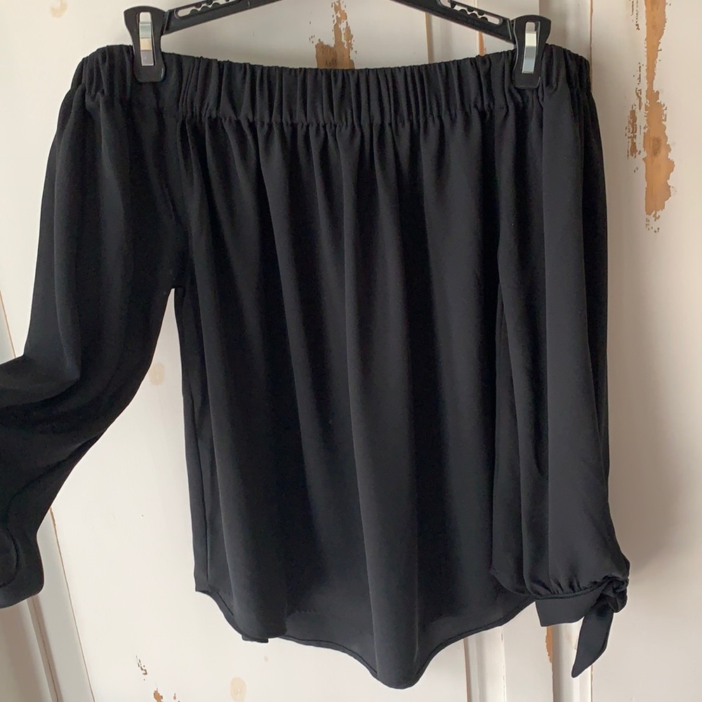 Express black off the shoulder top